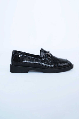 Kadın Klasik Ayakkabı Z24207-SiyaH Rugan - Step More