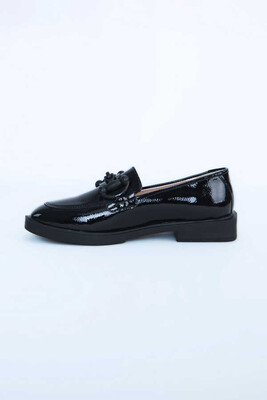 Kadın Klasik Ayakkabı Z24208-Siyah Rugan - Step More