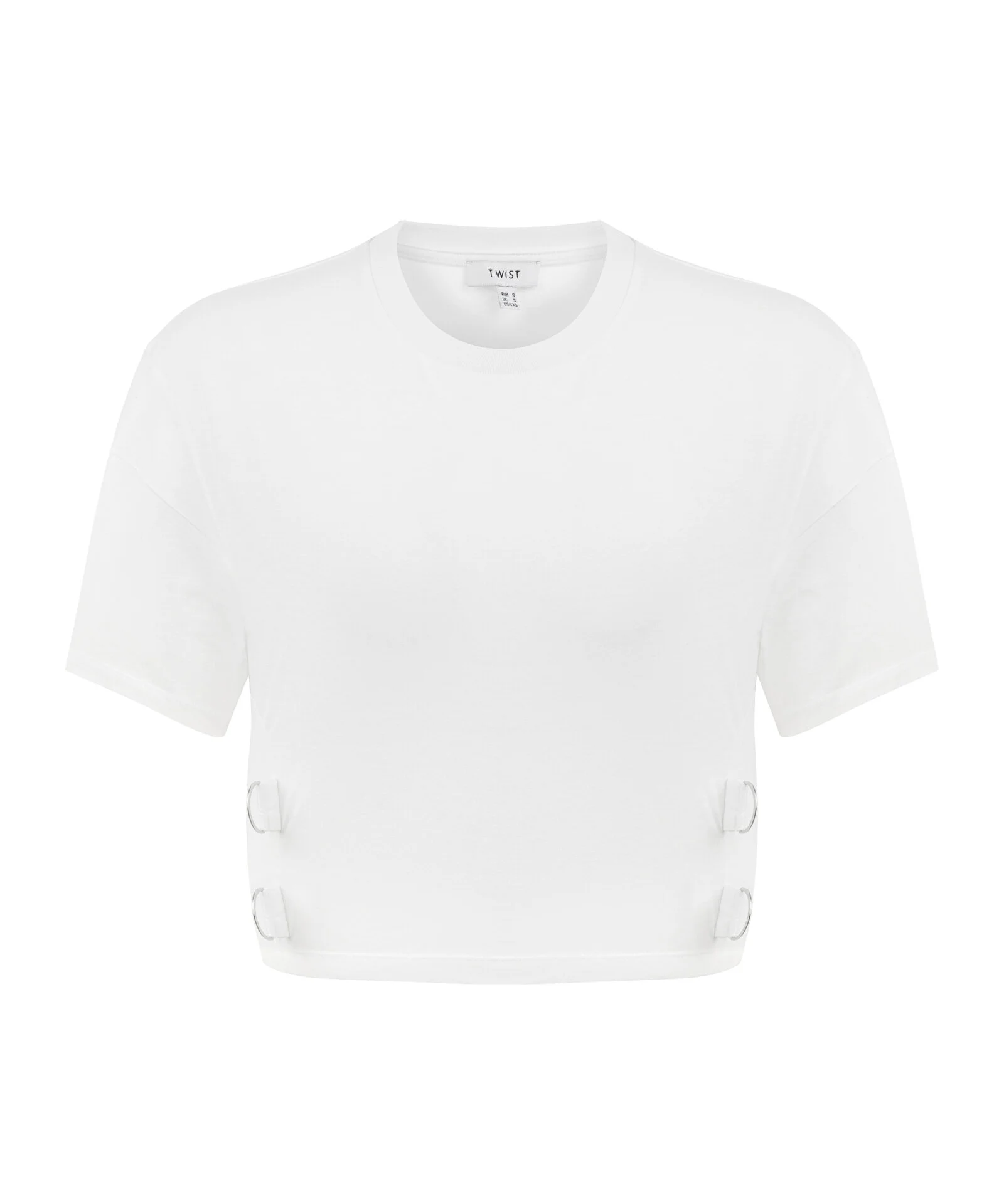 KADIN BAĞLAMALI CROP T-SHIRT-EKRU - 5