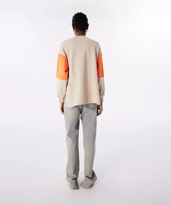 Kadın Nakışlı Sweatshirt-Naturel - 4