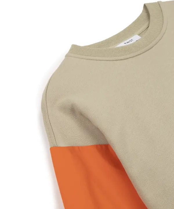 Kadın Nakışlı Sweatshirt-Naturel - 6