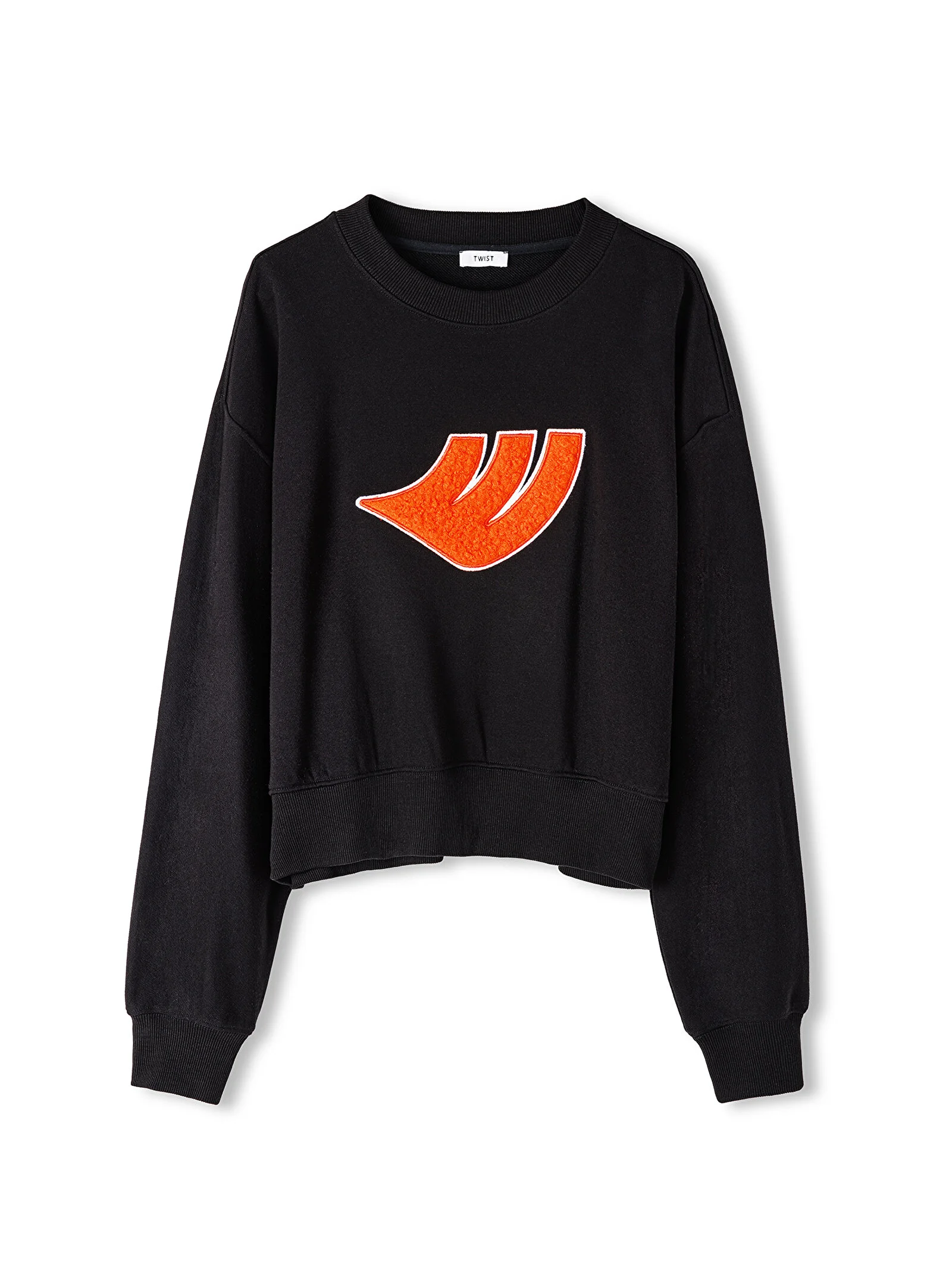 NAKIŞLI SWEATSHIRT-SİYAH - 5