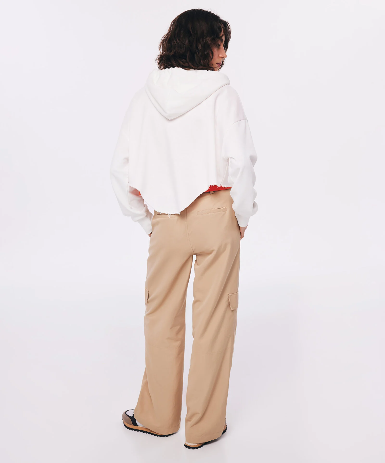 RAW EDGE DETAYLI SWEATSHIRT-EKRU - 5