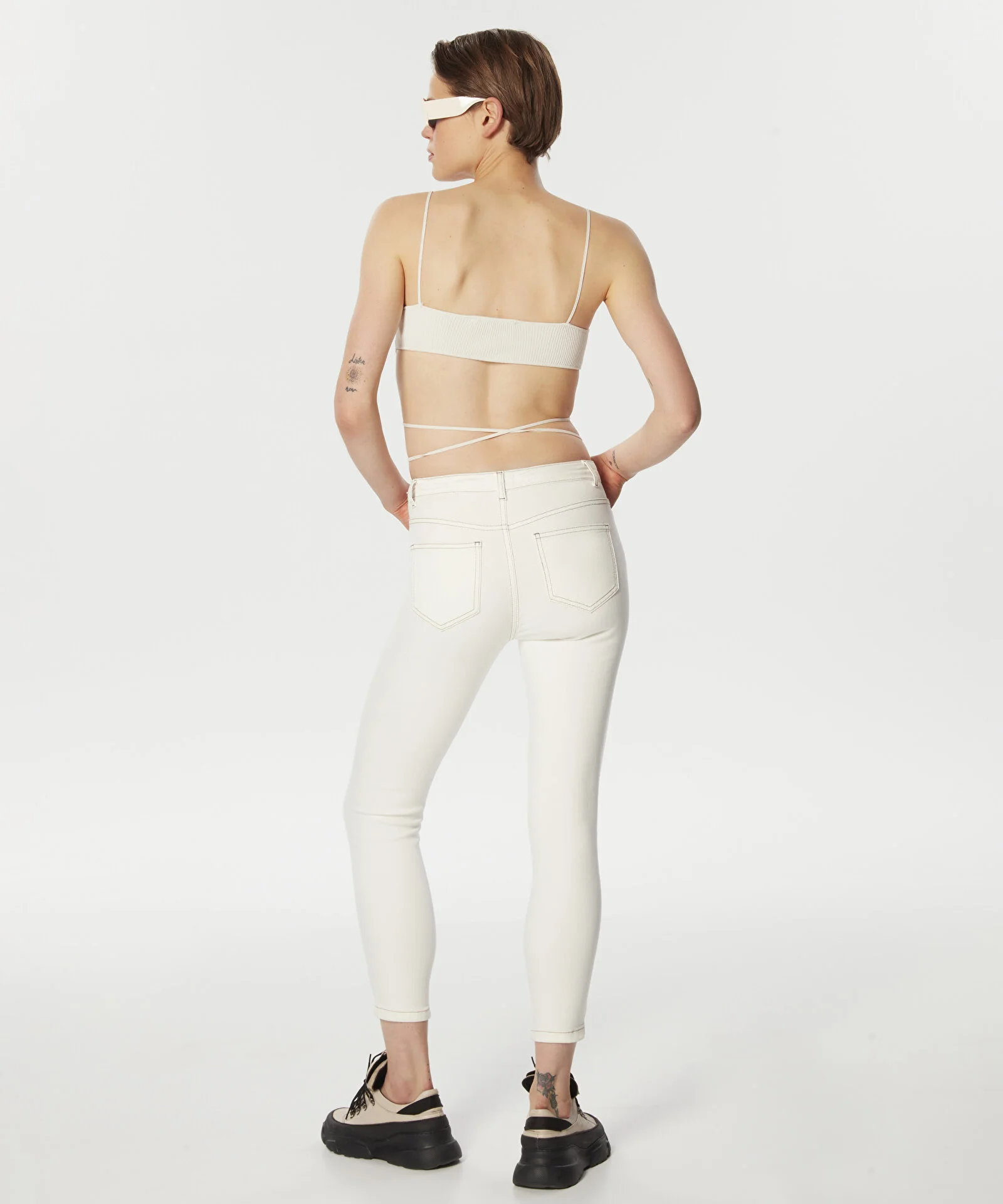 SKINNY FİT JEAN PANTOLON-NATUREL - 5