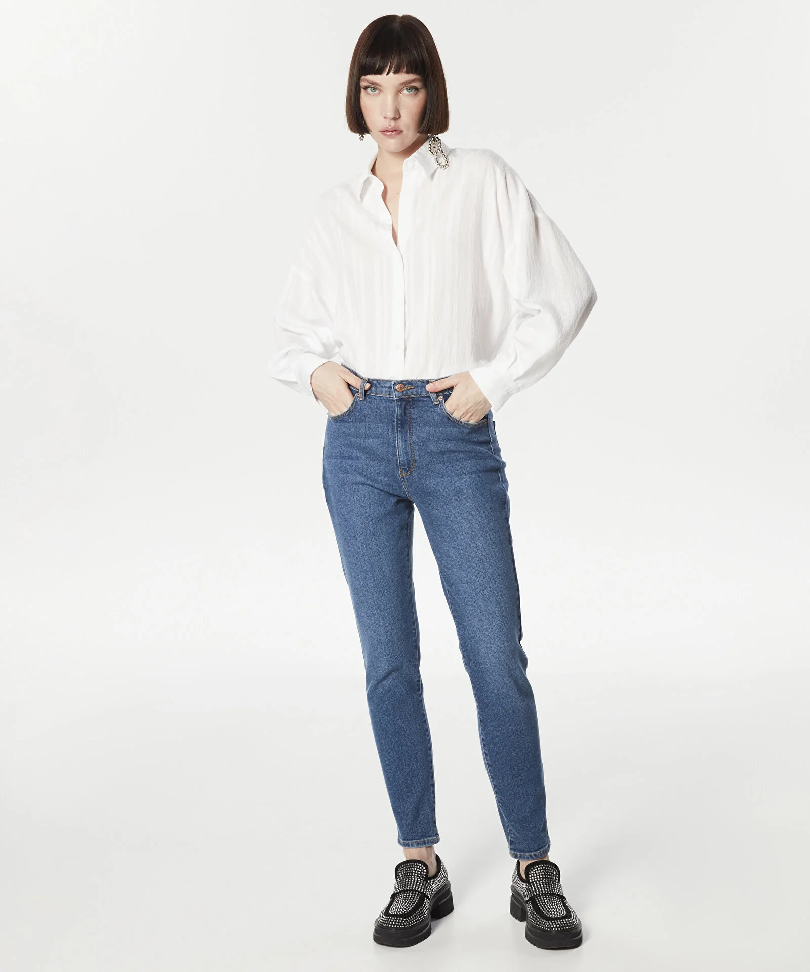 SLIM STRAIGHT FİT JEAN PANTOLON-İNDİGO - 2