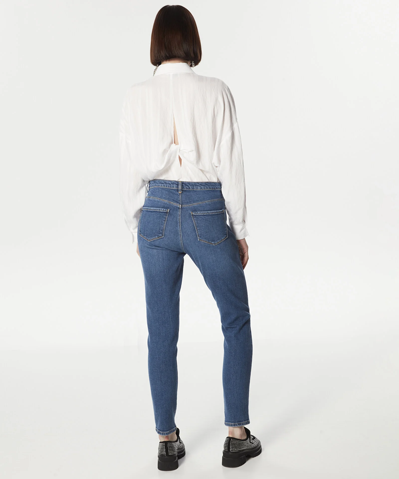 SLIM STRAIGHT FİT JEAN PANTOLON-İNDİGO - 5