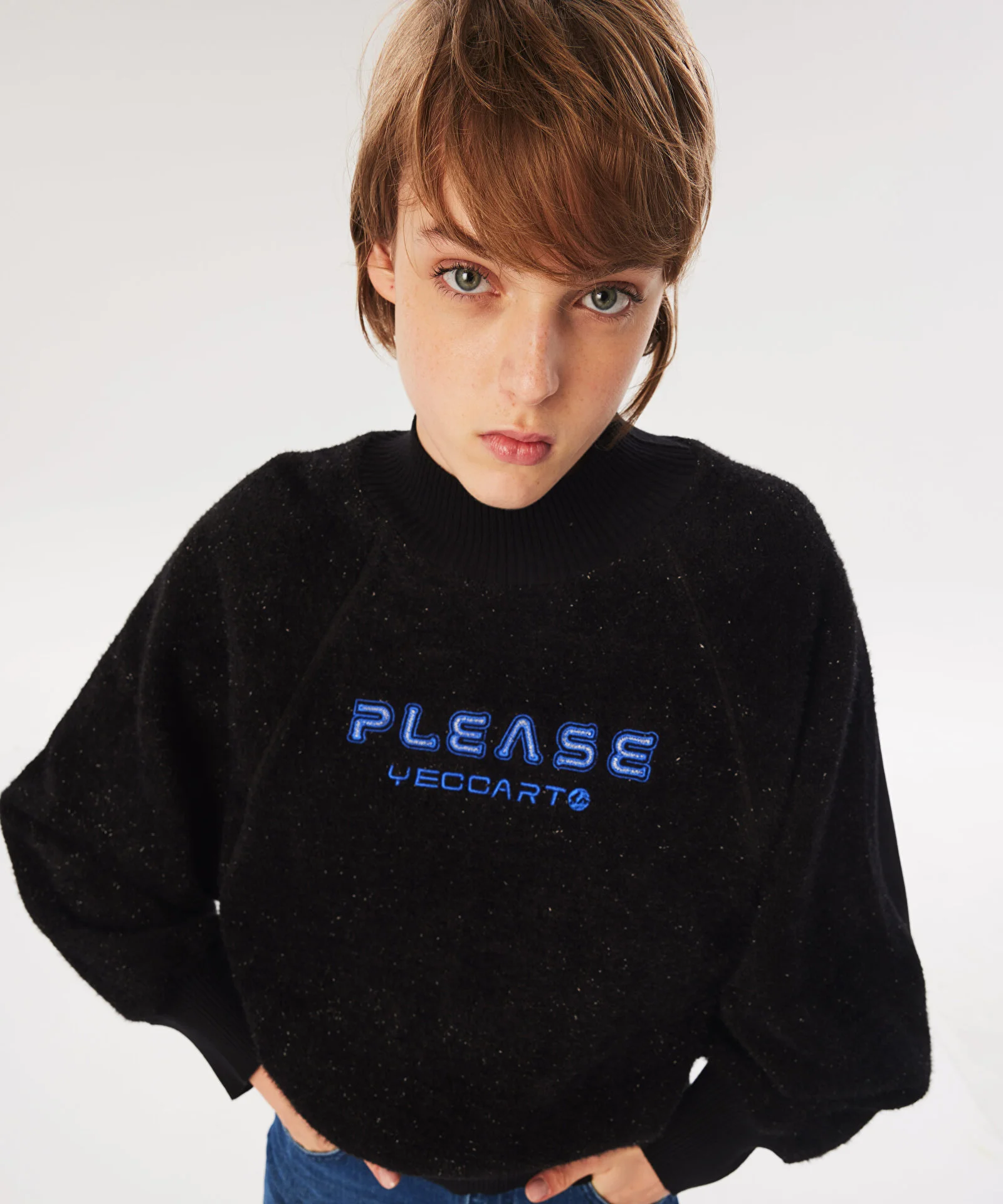 SLOGAN NAKIŞLI SWEATSHIRT-SİYAH - 3