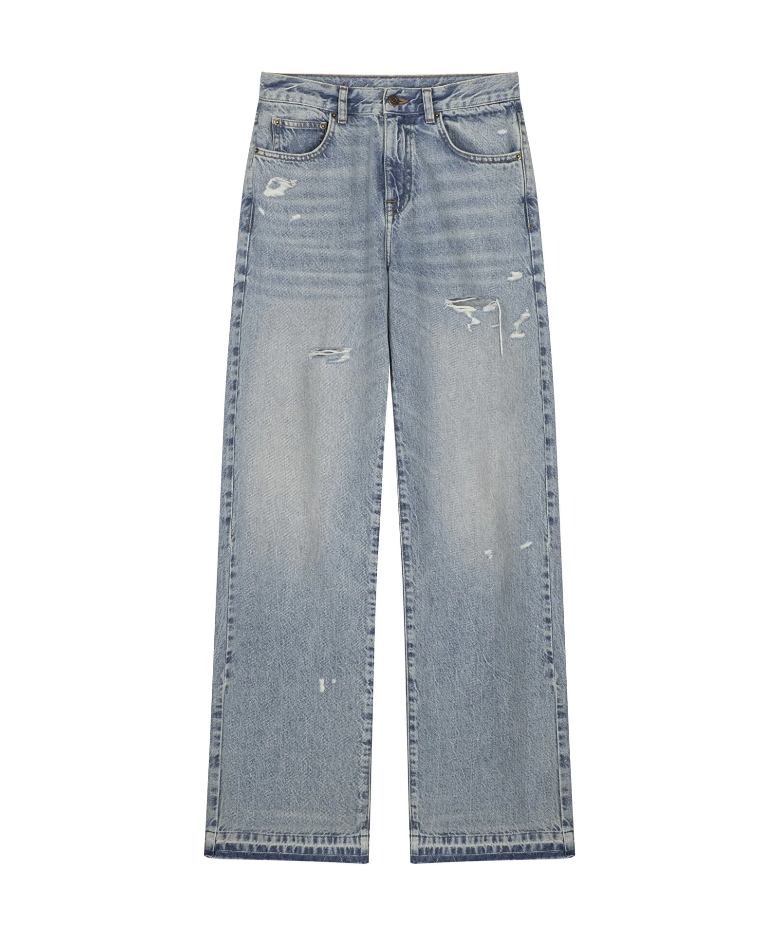 WIDE LEG FİT JEAN PANTOLON-İNDİGO - 6