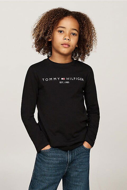 Unisex Çocuk Essential T-Shirt - Siyah - Tommy Hilfiger