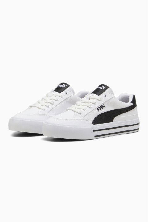 Unisex Court Classic Vulcanised Sneakers - Beyaz - PUMA