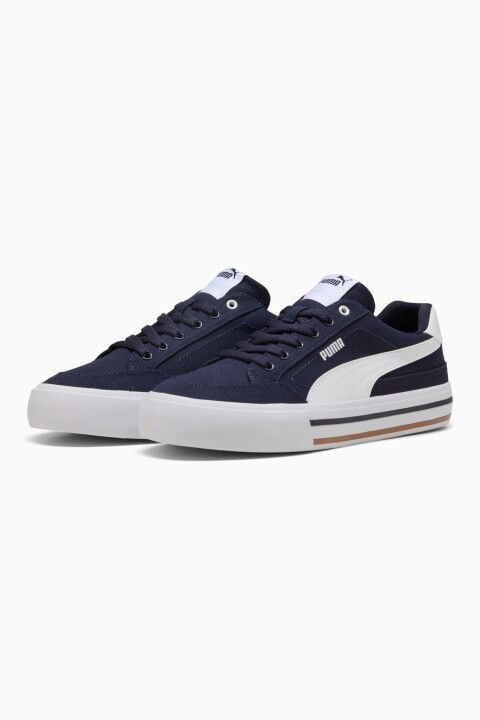 Unisex Court Classic Vulcanised Sneakers - Lacivert - PUMA