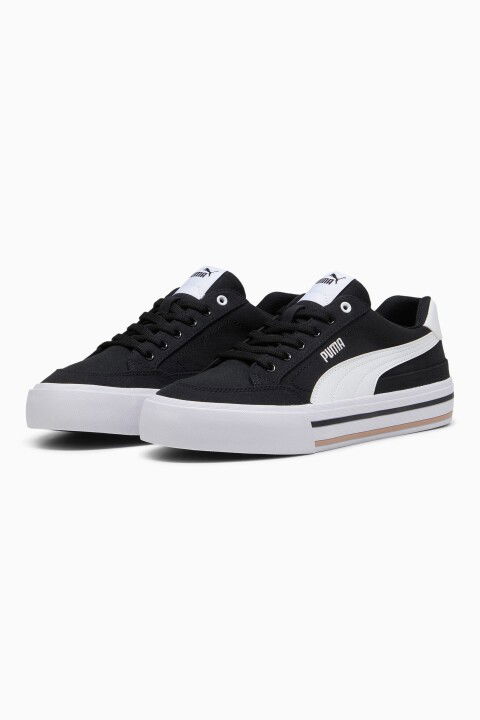 Unisex Court Classic Vulcanised Sneakers - Siyah - PUMA